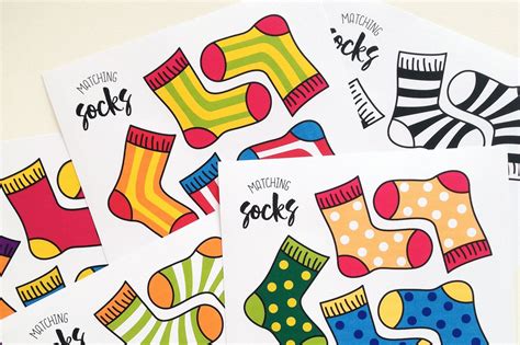 Sock Matching Game Printable