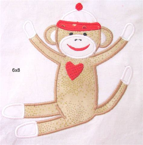 Sock Monkey Embroidery Design