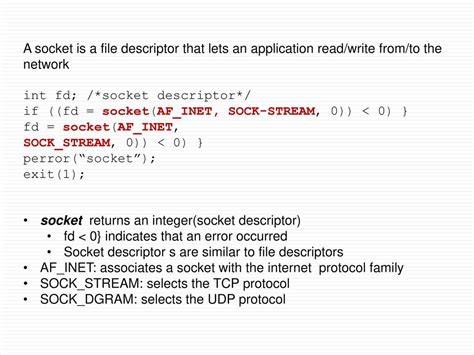 Sock_Fd File Descriptor