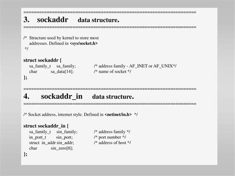 Sockaddr Example