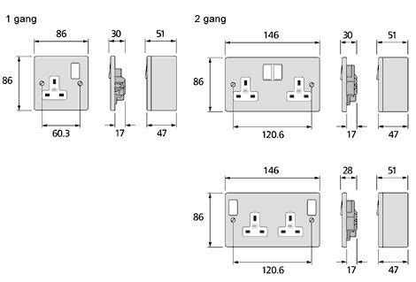 Socket Box Dimensions