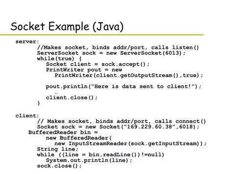 Socket Example Java