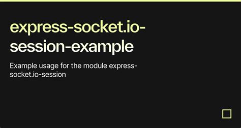 Socket Express Example