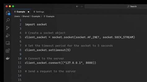 Socket.settimeout Python Example