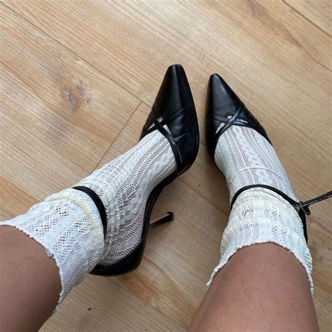 Socks Pointed Toe Heels