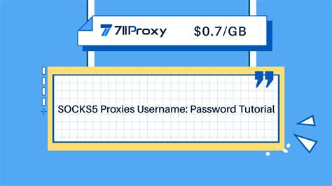 Socks5 Username Password