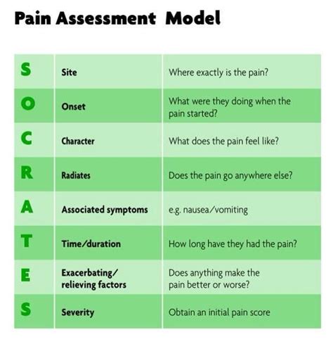 socrates pain assessment tool reference