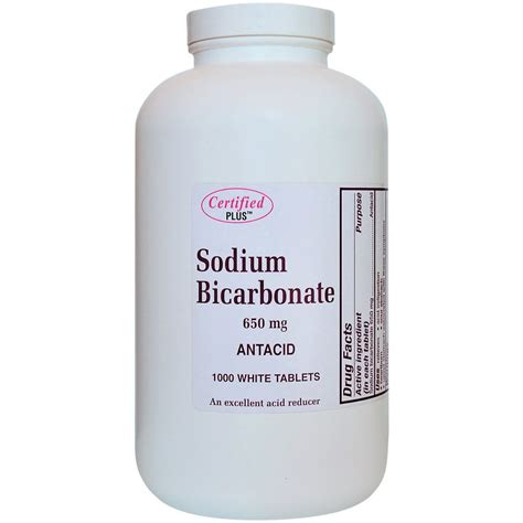 Sodium Bicarbonate Tablets 650 mg (10 Grains) for Relief of Acid
