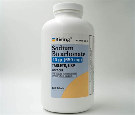 BettyMills Sodium Bicarbonate, 650 mg Tablet, 1,000/Bottle Major