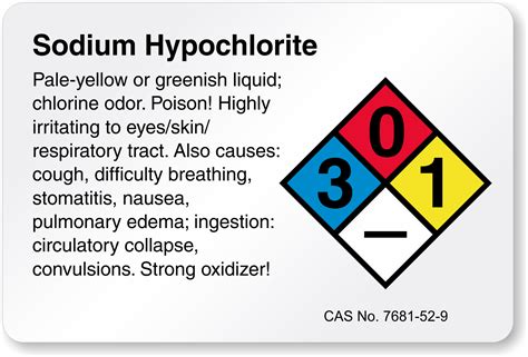 Sodium Hypochlorite Hazard