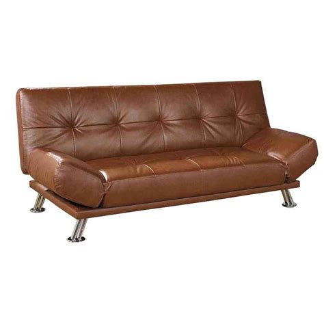 New Sofa Bed Leather Brown For Small Space