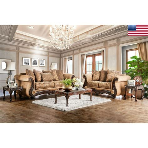 Popular Sofa Set Living Room Furniture Gold For Small Space
