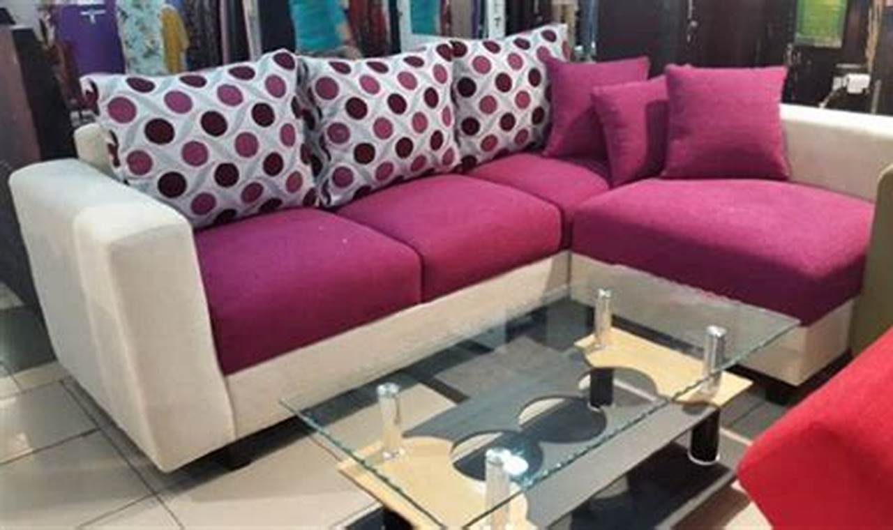 sofa warna ungu kombinasi