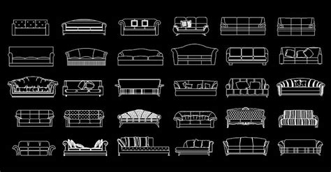 Famous Sofa Set Cad Block Elevation For Living Room
