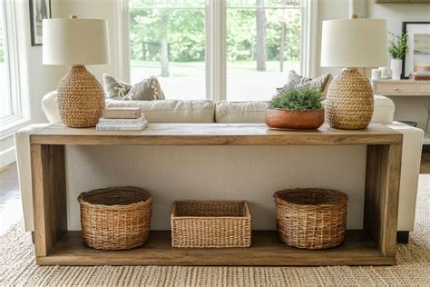 Sofa Table Behind Couch Decor