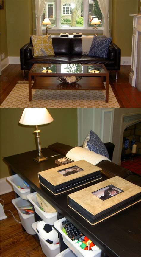 Sofa Table Toy Storage