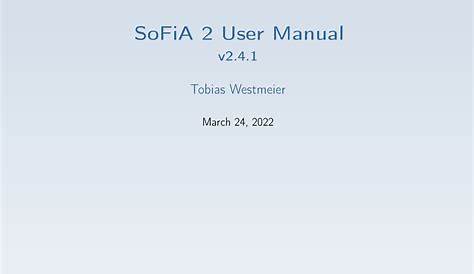 Sofia 2 User Manual