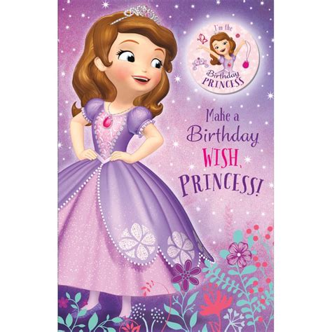 Sofia The First Birthday Card Printable