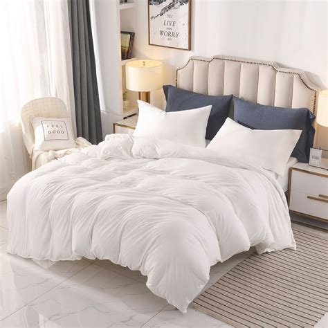 Soft 100 Cotton 8PC Complete Duvet Cover Bedding Set With Down