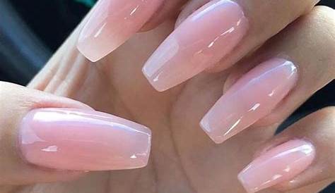 Soft Pink Translucent Pink Acrylic Nails / Soft pink is most preffered