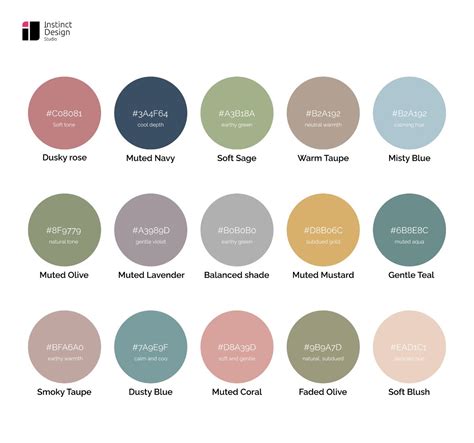 Soft Muted Color Scheme