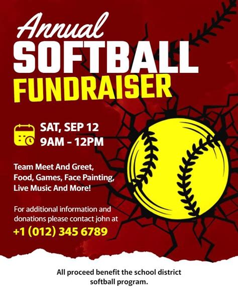 Softball Fundraiser Flyer