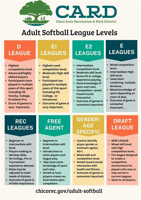Softball League Levels