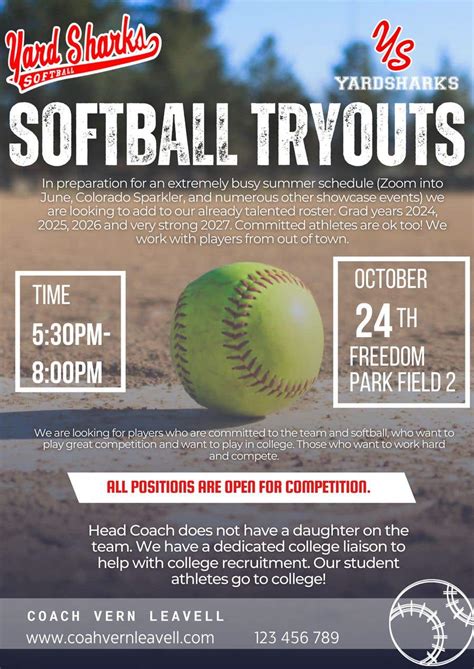 Softball Players Needed