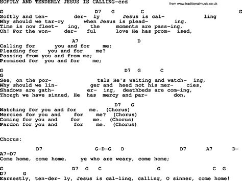 Softly And Tenderly Jesus Is Calling Rockmaster Songbook