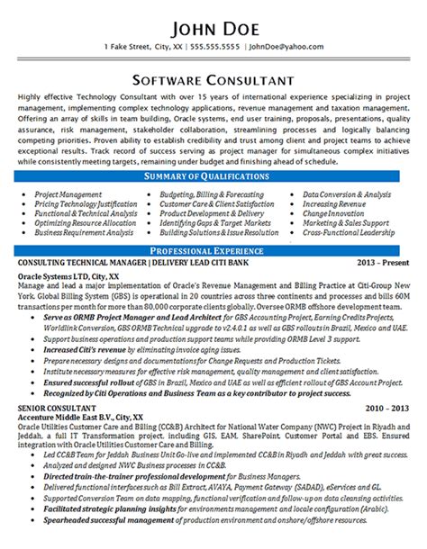 It Consultant Resume Samples and Templates VisualCV