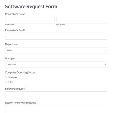 FREE 10+ Sample Software Request Forms in MS Word PDF