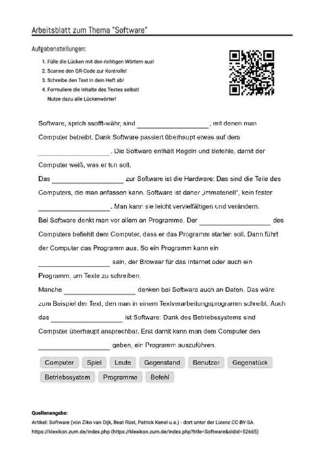 Textverarbeitung Unterrichtsmaterial