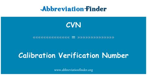 Software Calibration Verification Number
