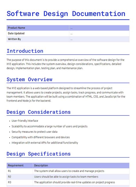Software Design Document Tools