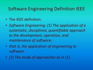 software engineering definition ieee