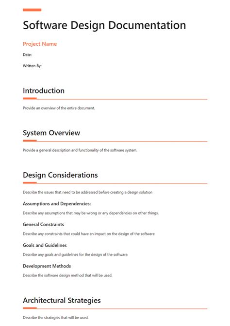 software engineering documentation examples
