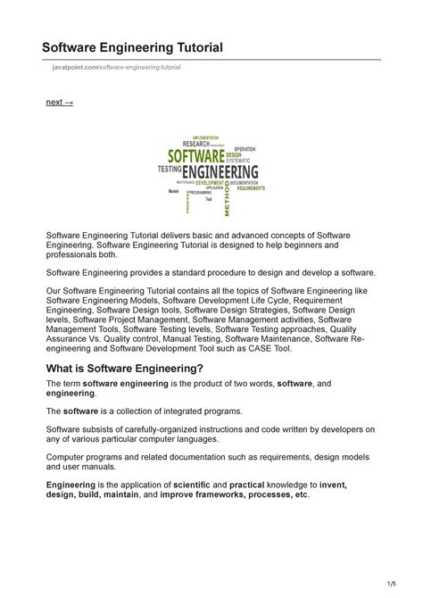 Software Engineering Mcq Javatpoint