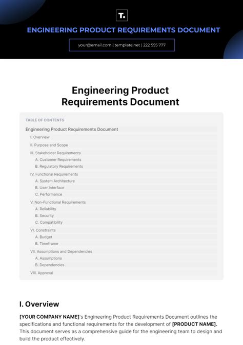 software engineering requirements document template