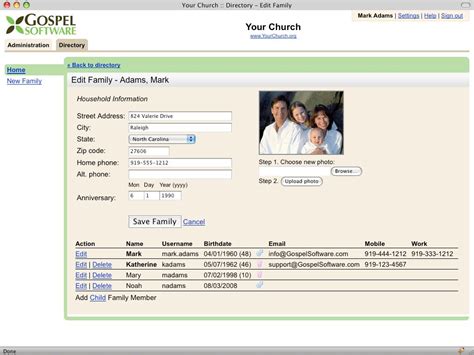 software for church directory
