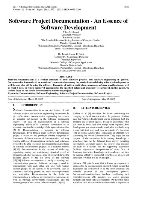 software project documentation sample pdf for students