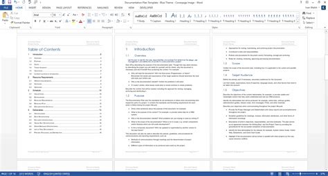 software technical documentation template word