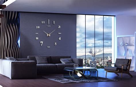 soggiorno elegante orologi da parete particolari moderni