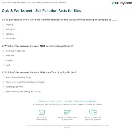 Soil Pollution Quiz Questions And Answers