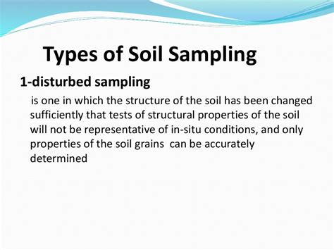 soil sampling methods slideshare
