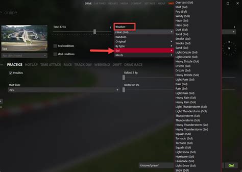 sol settings assetto corsa