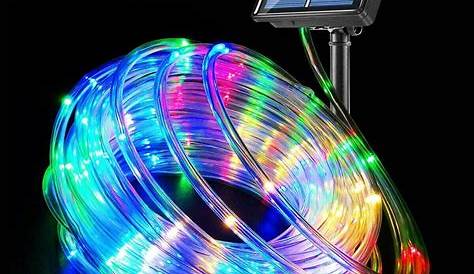 12m 100leds Solar Led String Lights Outdoor 4 Colors Rope Tube Led
