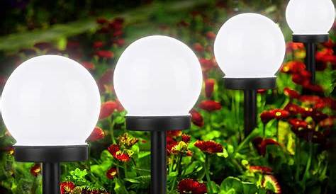 Solar Powered Led Garden Lights Maggift 8 Pcs Automatic For