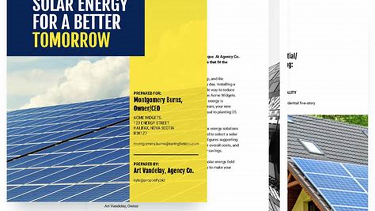 Solar Proposal PDF Template