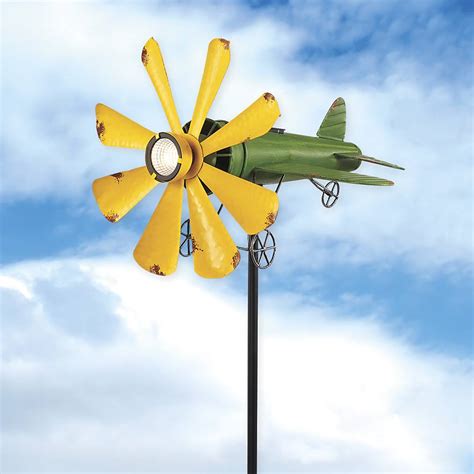 Solar Airplane Wind Spinner