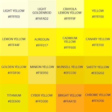 Solar Beam Yellow Color Code